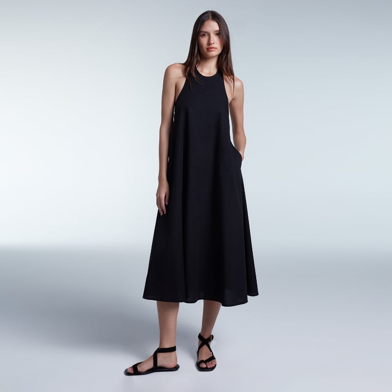bluemint BELLE BLACK Midi Cotton Dress