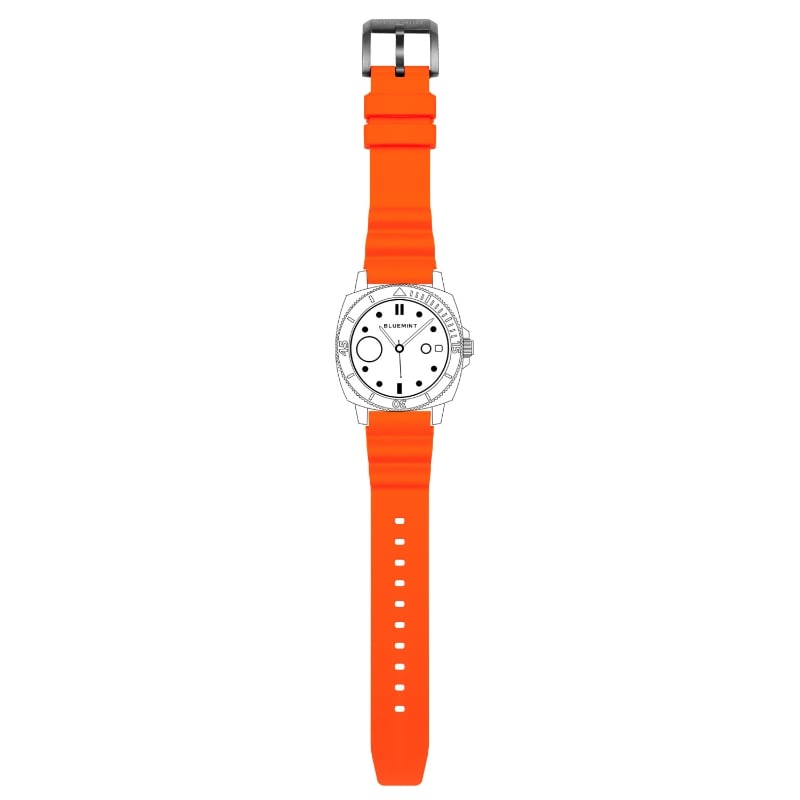Bluemint BM STRAP ORANGE Silicone Watch Strap