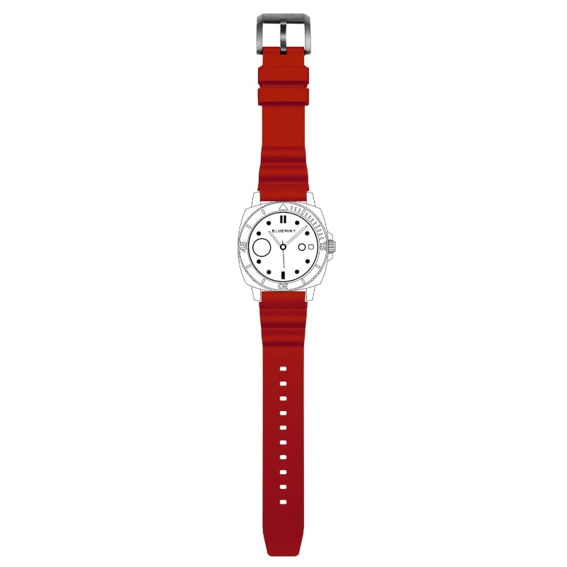Bluemint BM STRAP SCARLET Silicone Watch Strap