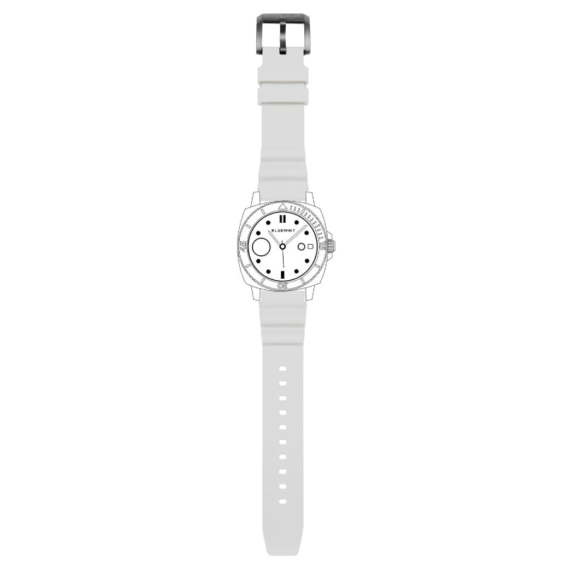 Bluemint BM STRAP WHITE Silicone Watch Strap