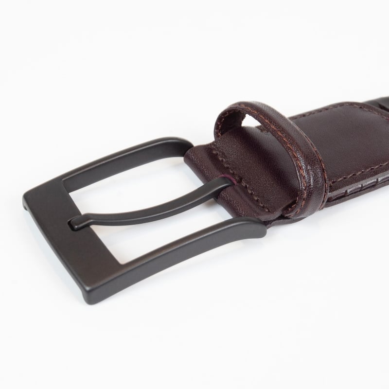 Bluemint BOWES BROWN Woven Leather Belt