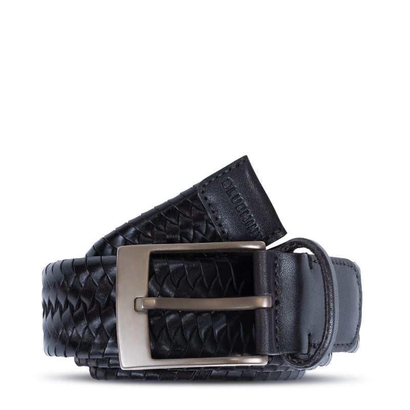 bluemint BOWES DARK NAVY Woven Leather Belt