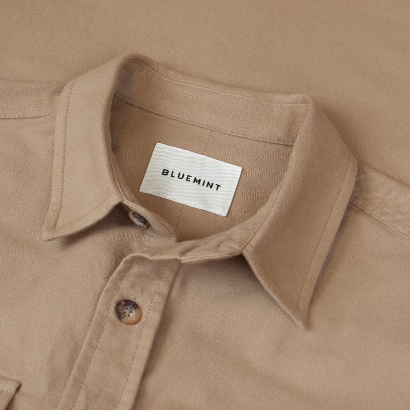 Bluemint BRUNO BEIGE Brushed Cotton Overshirt