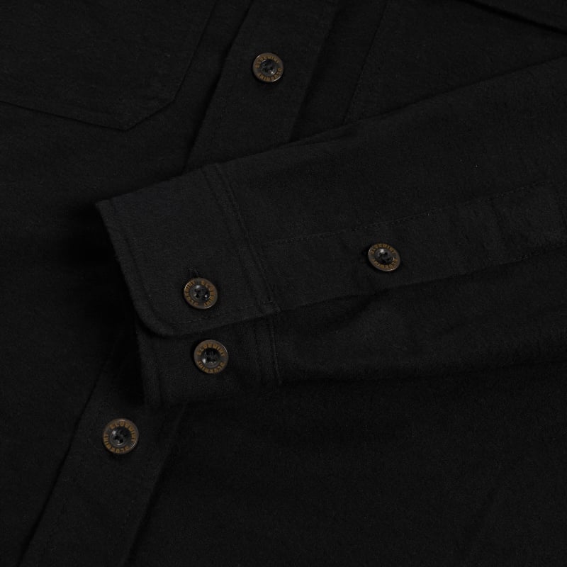 Bluemint BRUNO BLACK Brushed Cotton Overshirt