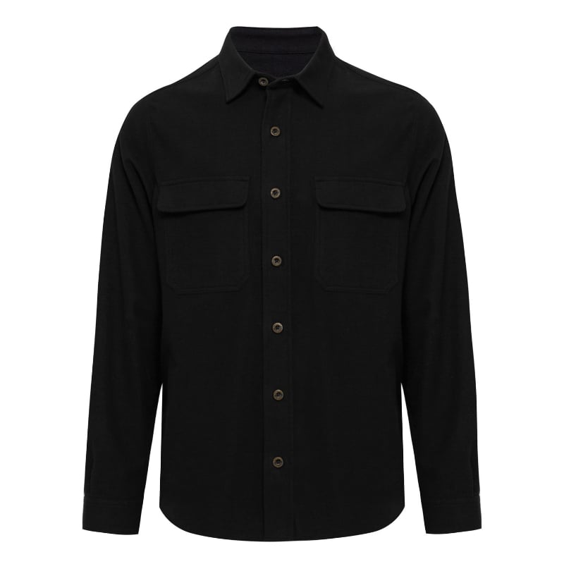 bluemint BRUNO BLACK Brushed Cotton Overshirt
