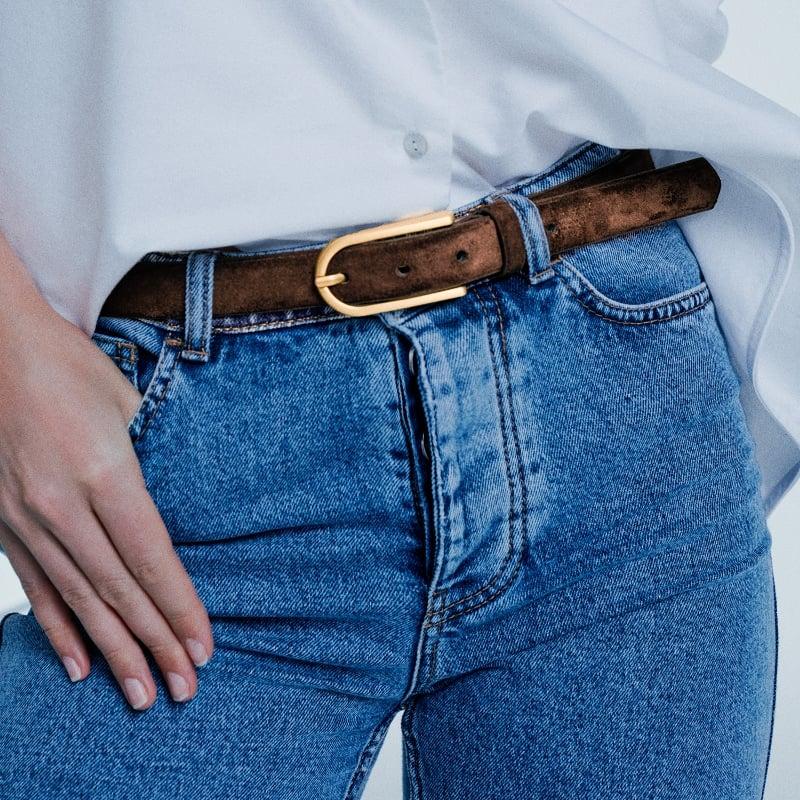 Bluemint CARLOTA LIGHT BROWN Soft Leather Belt