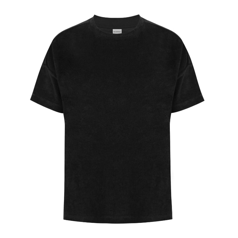 bluemint CLOTTE BLACK Crew Neck Towelling T-Shirt