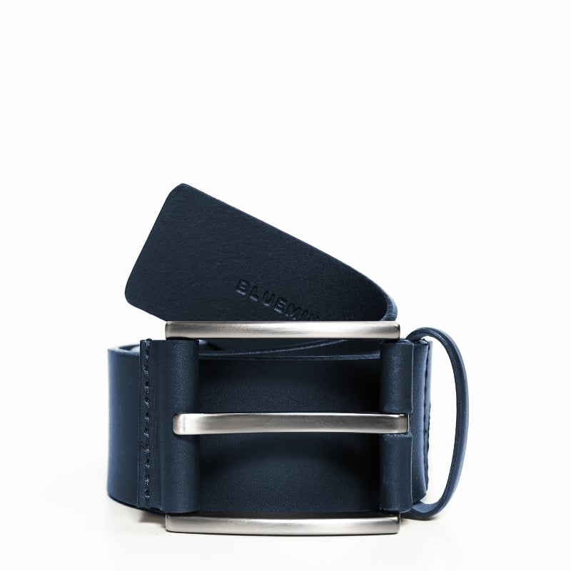 bluemint COLE DARK NAVY Leather Belt