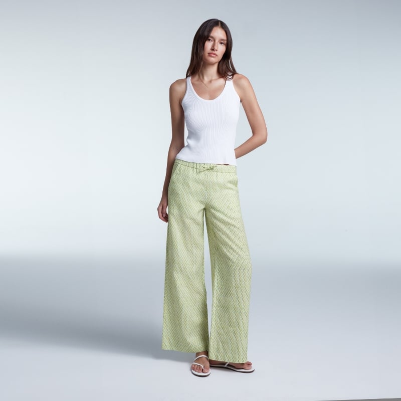 Bluemint DAISY LIME BERRY Wide-Leg Linen Trousers