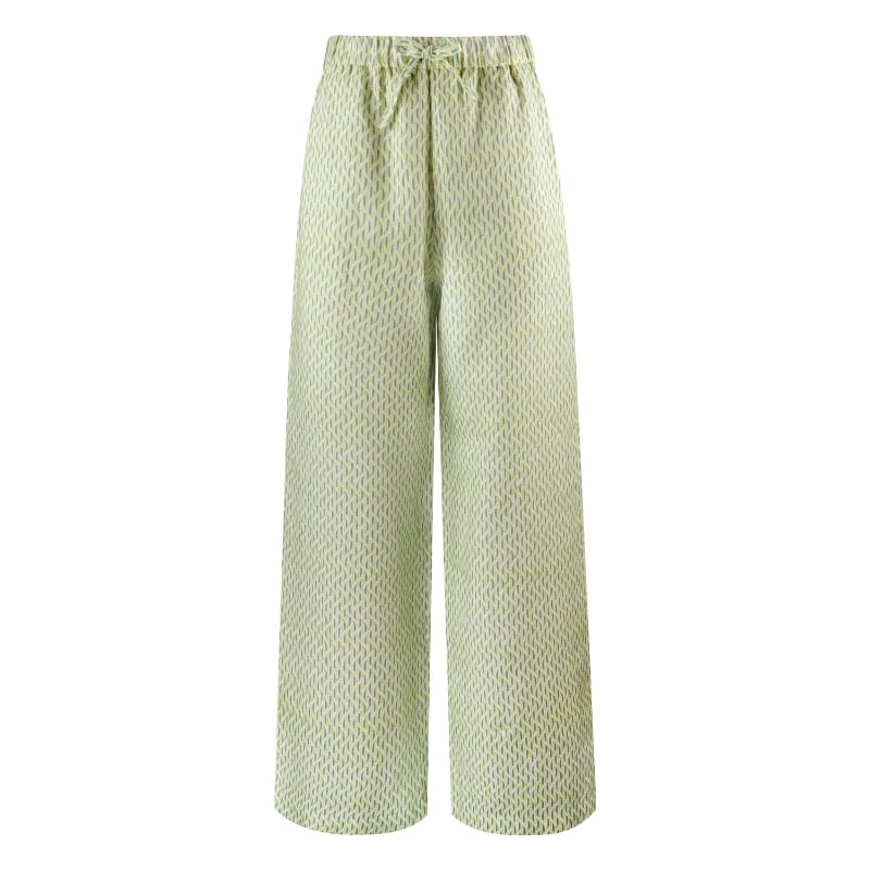Bluemint DAISY LIME BERRY Wide-Leg Linen Trousers