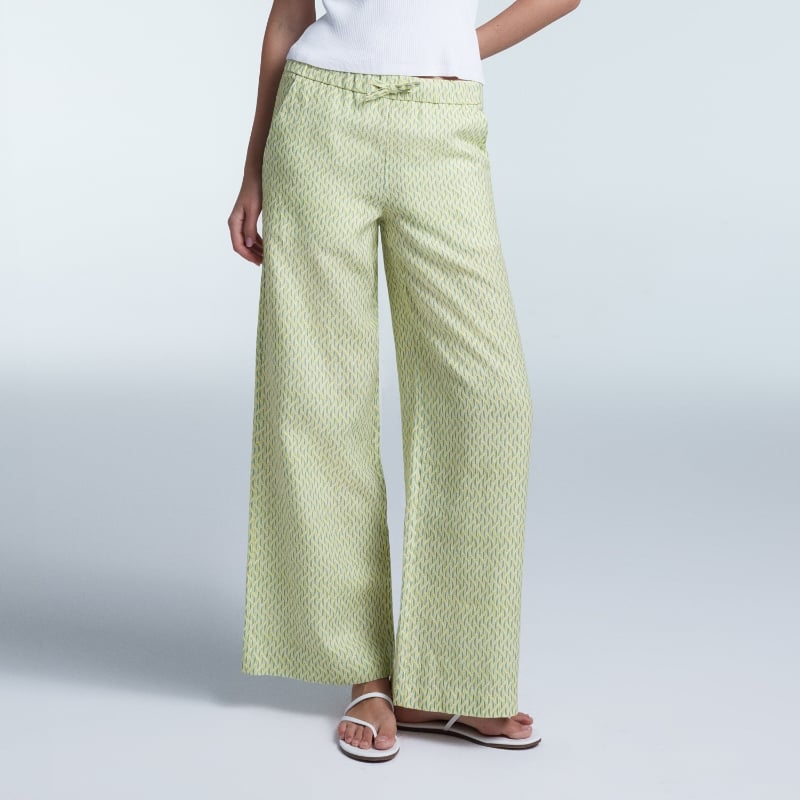 bluemint DAISY LIME BERRY Wide-Leg Linen Trousers