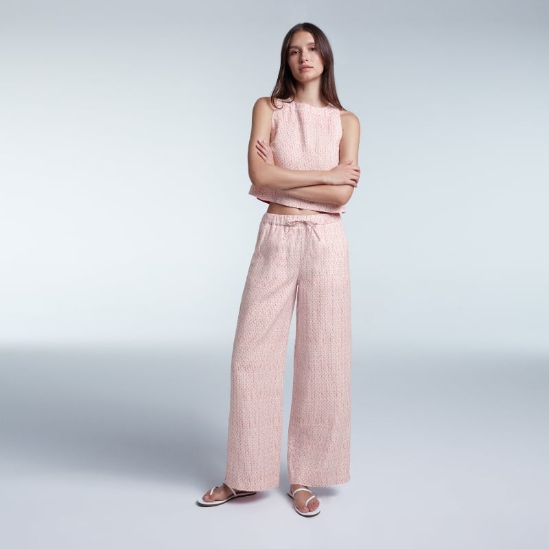 Bluemint DAISY PINKBERRY Wide-Leg Linen Trousers