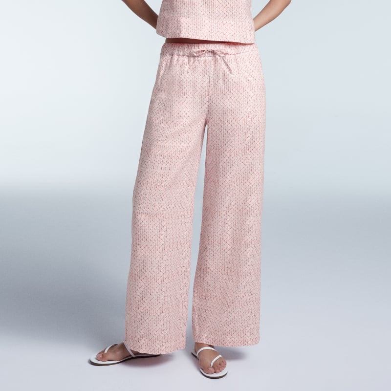 bluemint DAISY PINKBERRY Wide-Leg Linen Trousers