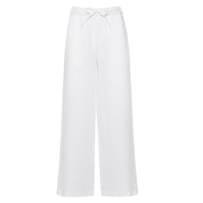 Bluemint DAISY WHITE Wide-Leg Linen Trousers