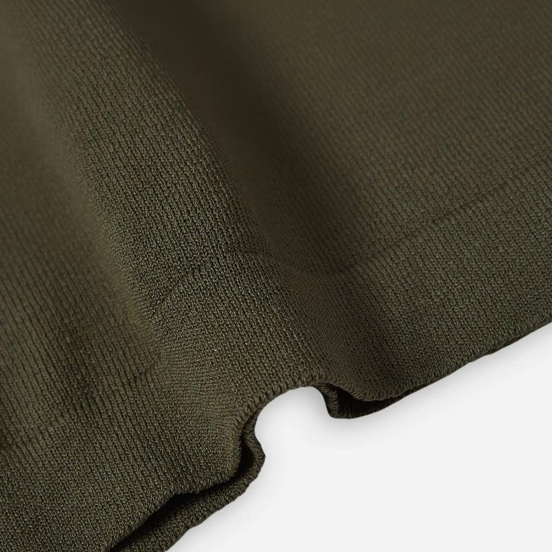 Bluemint DEVON OLIVE Half-Zip Knit Polo Shirt