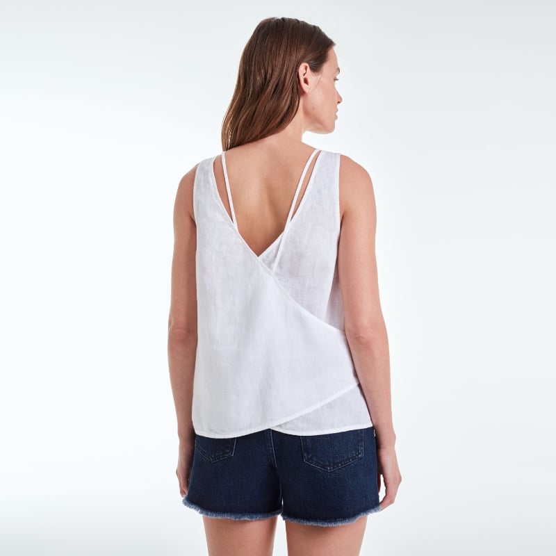 Bluemint DOLCE WHITE Overlap Back Blouse