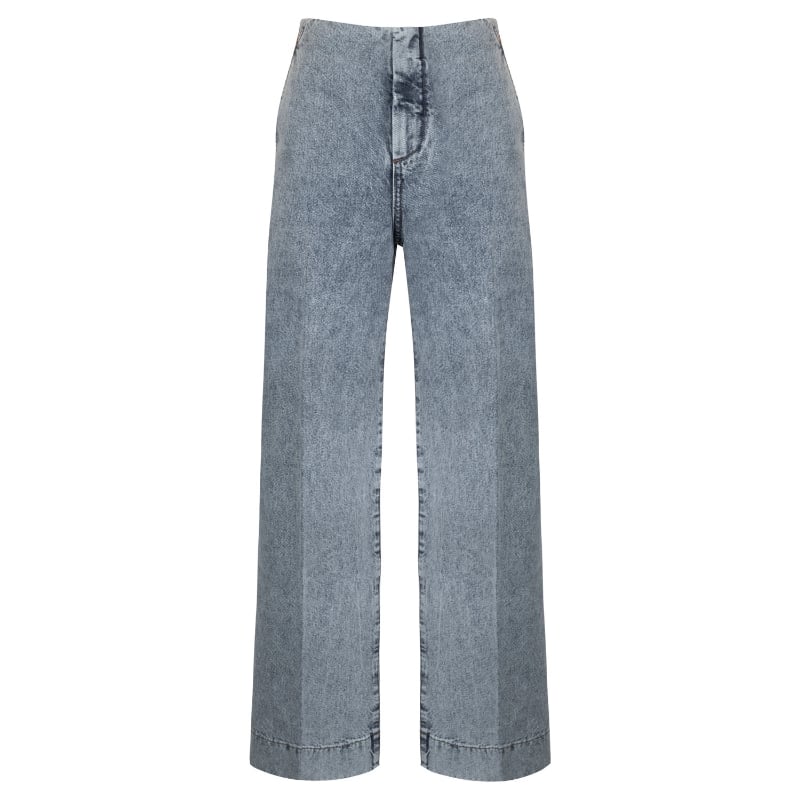 bluemint ELAIN BLUE Flared Denim Trousers