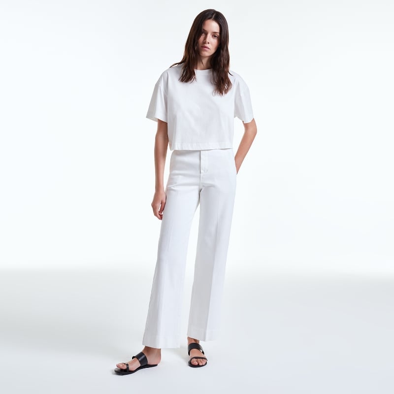 Bluemint ELAIN WHITE Flared Denim Trousers