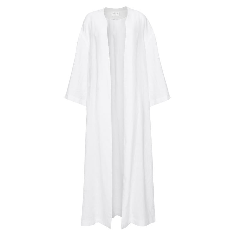 Bluemint ELISE WHITE Long Linen Kimono