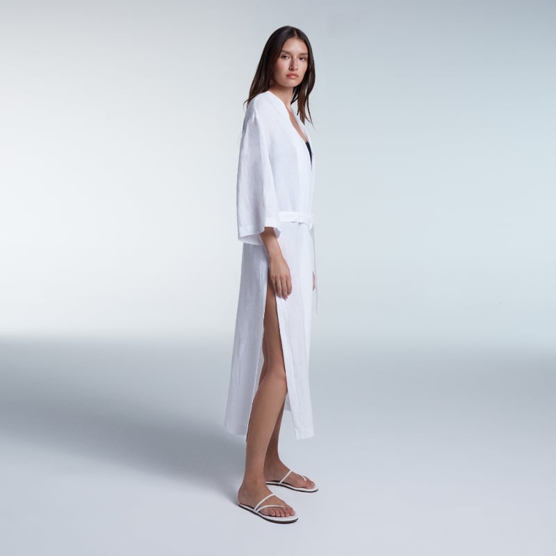 bluemint ELISE WHITE Long Linen Kimono