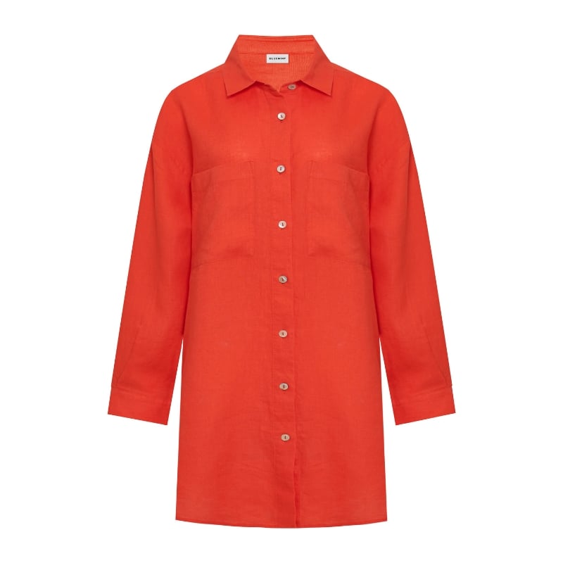 Bluemint ELODIE FIESTA Long Sleeve Linen Cover-Up