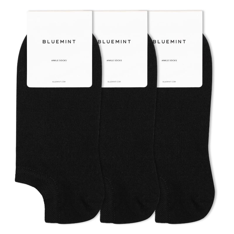 bluemint FINCH 3 PACK BLACK Three-Pack Ankle Socks