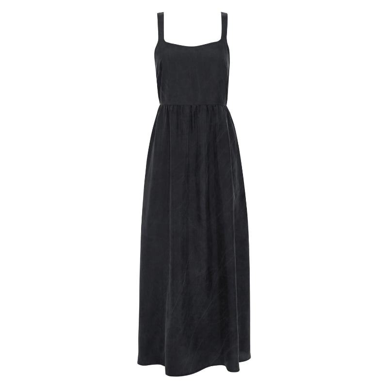 Bluemint GINA BLACK Open-Back Silk Dress