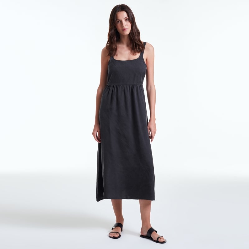 bluemint GINA BLACK Open-Back Silk Dress