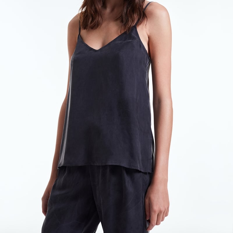 Bluemint IDA INDIGO V-Neck Silk Top