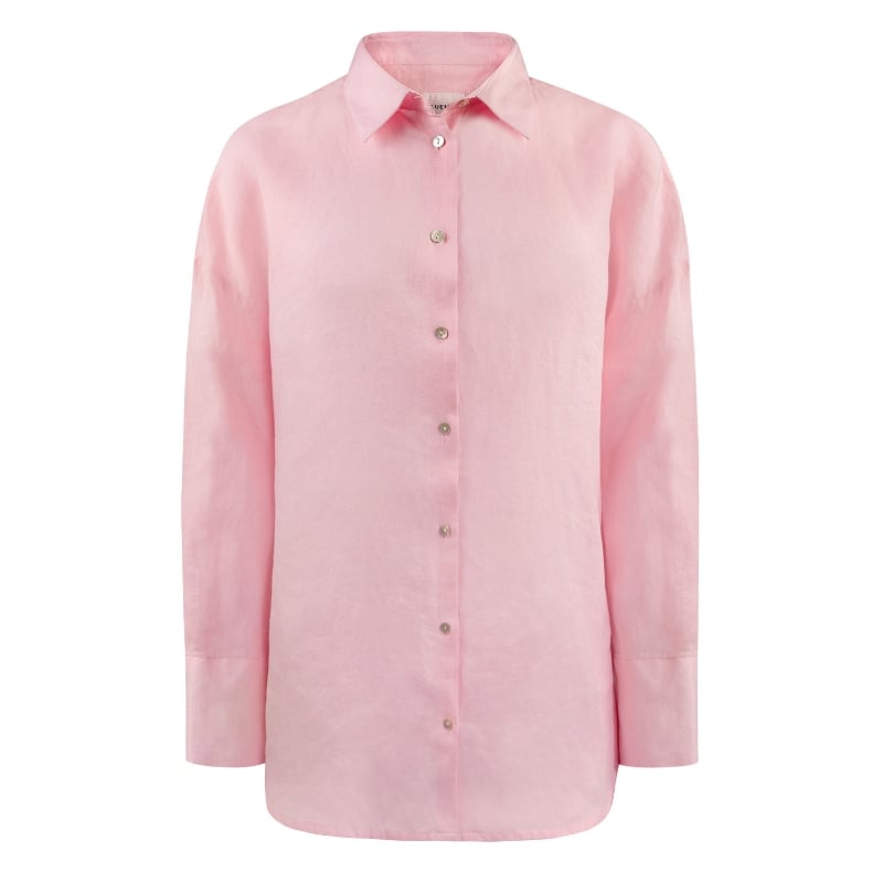 Bluemint INES PINK Comfort Fit Linen Shirt