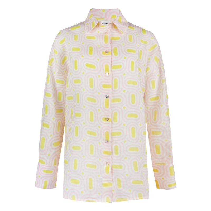 Bluemint INES PINK DIAMOND Comfort Fit Linen Shirt