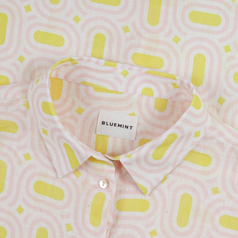 Bluemint INES PINK DIAMOND Comfort Fit Linen Shirt