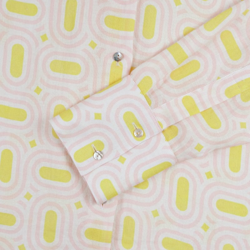 Bluemint INES PINK DIAMOND Comfort Fit Linen Shirt