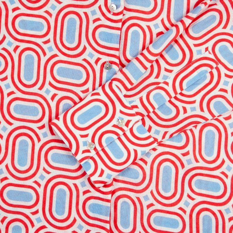 Bluemint INES RED DIAMOND Comfort Fit Linen Shirt