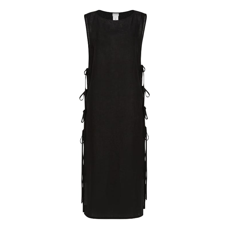 Bluemint IRIS BLACK Sleeveless Linen Cover-Up