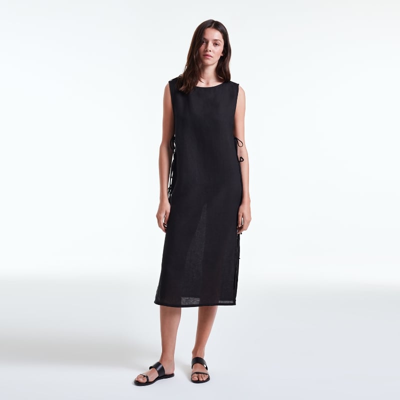 bluemint IRIS BLACK Sleeveless Linen Cover-Up
