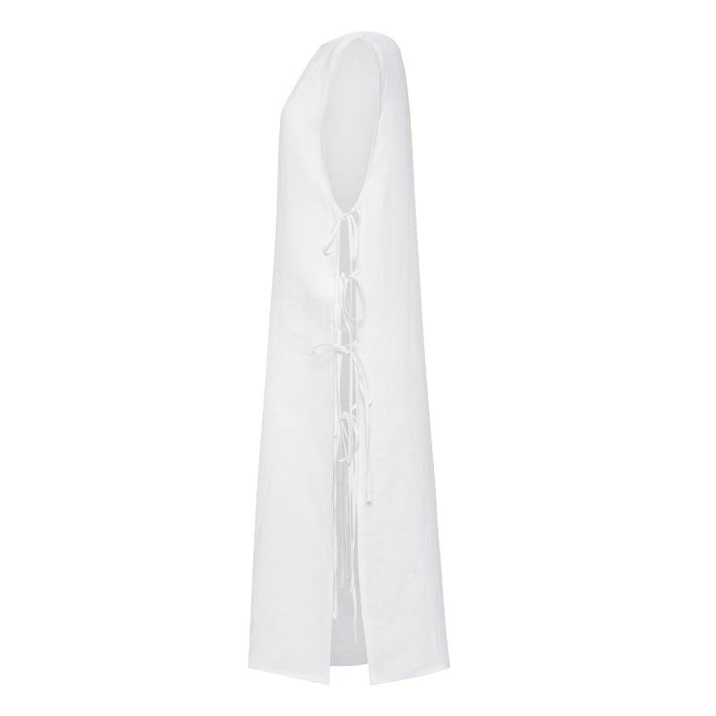 Bluemint IRIS WHITE Sleeveless Linen Cover-Up