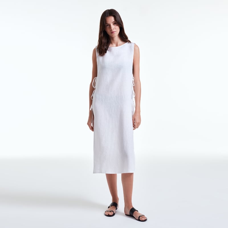 bluemint IRIS WHITE Sleeveless Linen Cover-Up