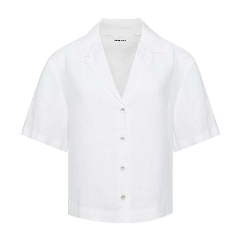 Bluemint ISLA WHITE Camp-Collar Linen Shirt