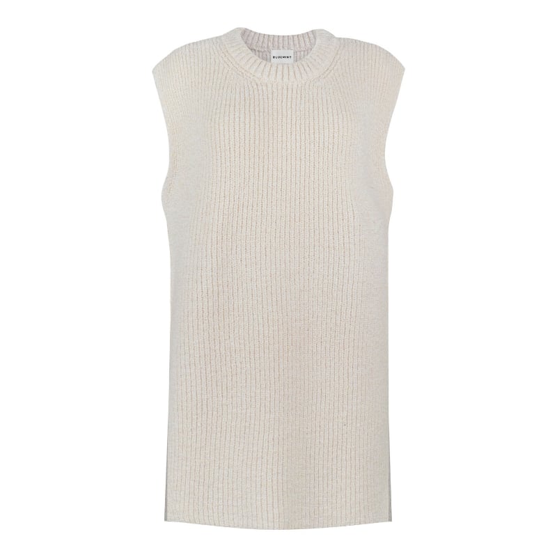 Bluemint JANETTE ECRU Textured Sleeveless Sweater