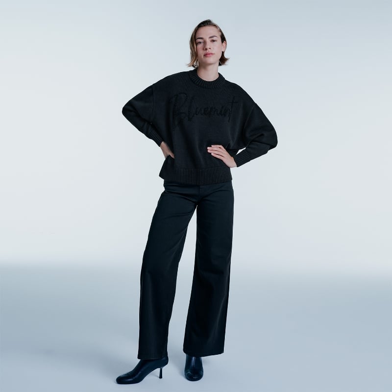 Bluemint JULE BLACK Embroidered Sweater