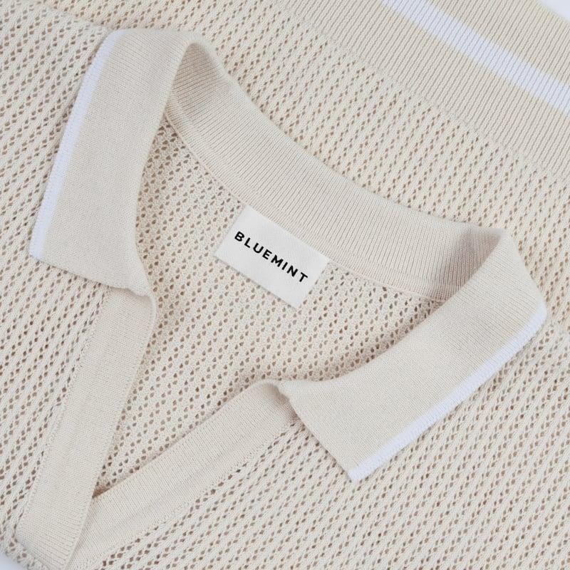 Bluemint LENORA ECRU Open-knit Polo