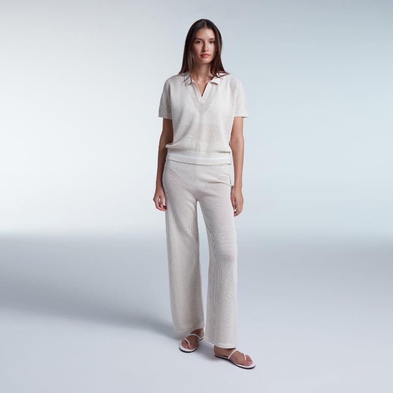 Bluemint LENORA ECRU Open-knit Polo