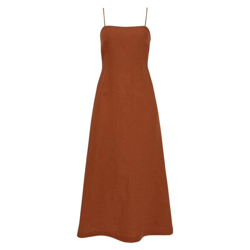 Bluemint LIA TOFFEE Fluid Linen Dress