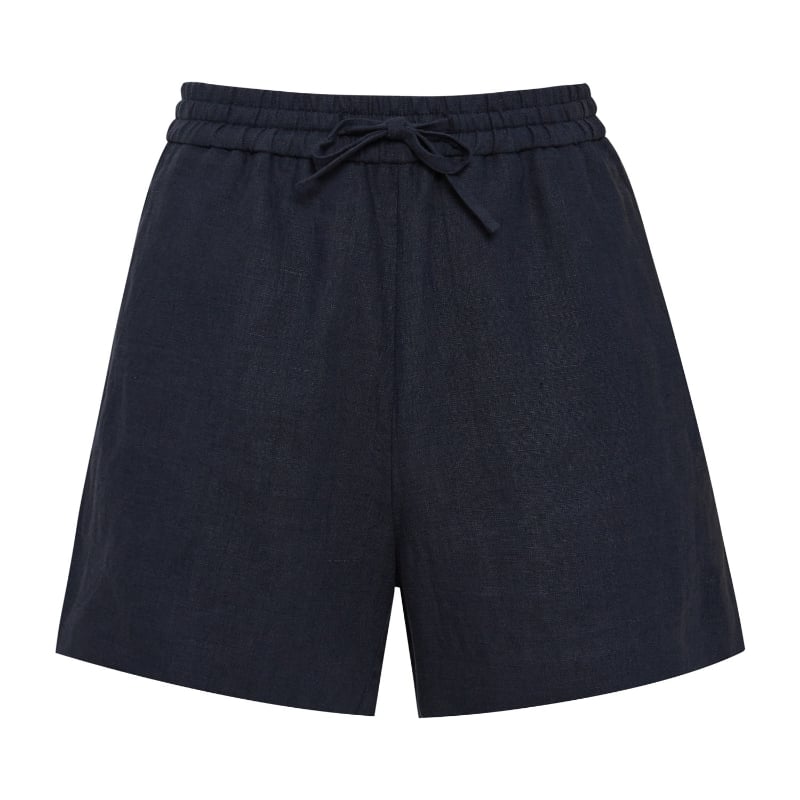 Bluemint LINA DARK NAVY Linen Shorts