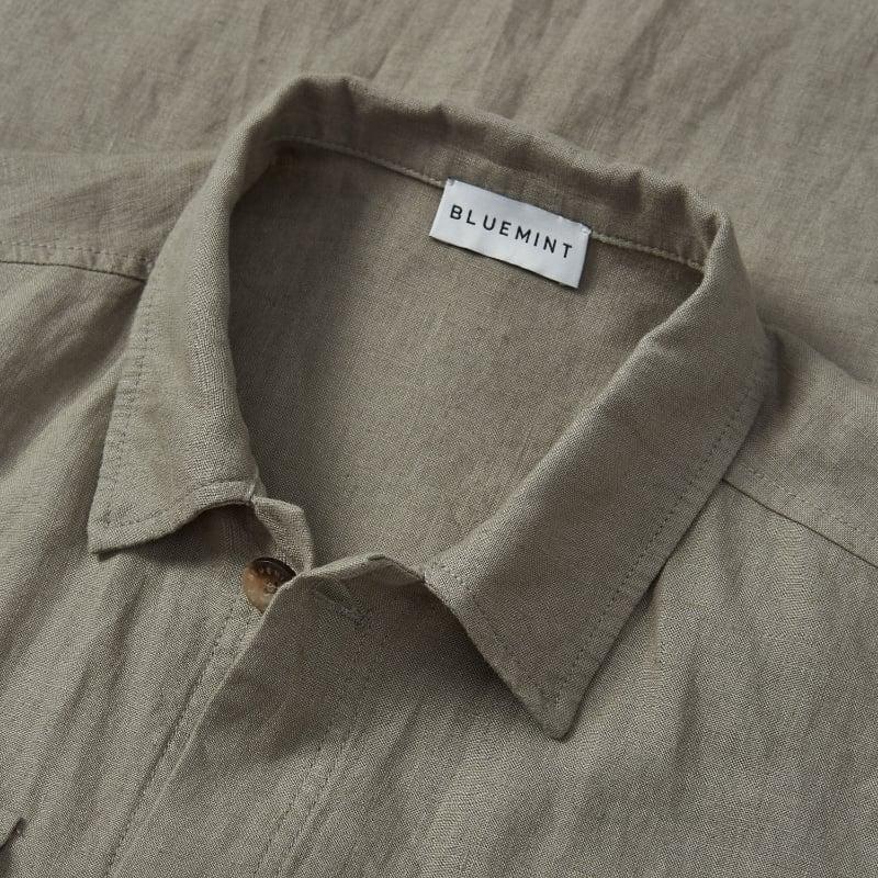 Bluemint LINEN OVERSHIRT DIM GREEN Linen Overshirt