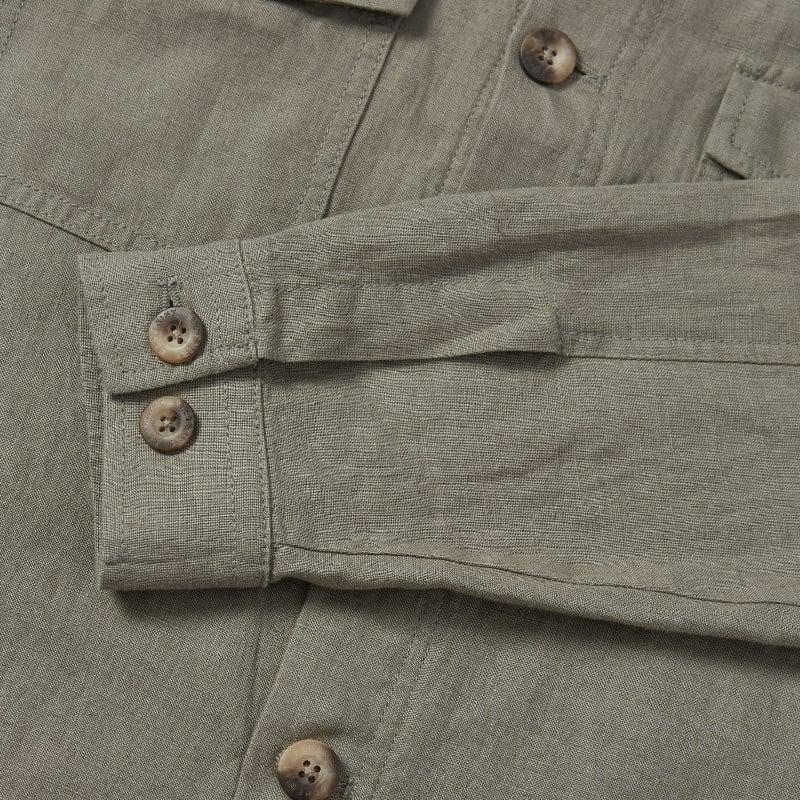 Bluemint LINEN OVERSHIRT DIM GREEN Linen Overshirt