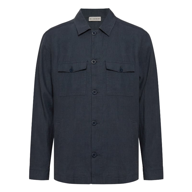 bluemint LINEN OVERSHIRT MIDNIGHT Linen Overshirt