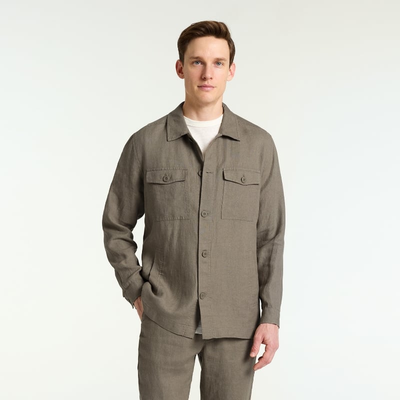 Bluemint LINEN OVERSHIRT STONE Linen Overshirt