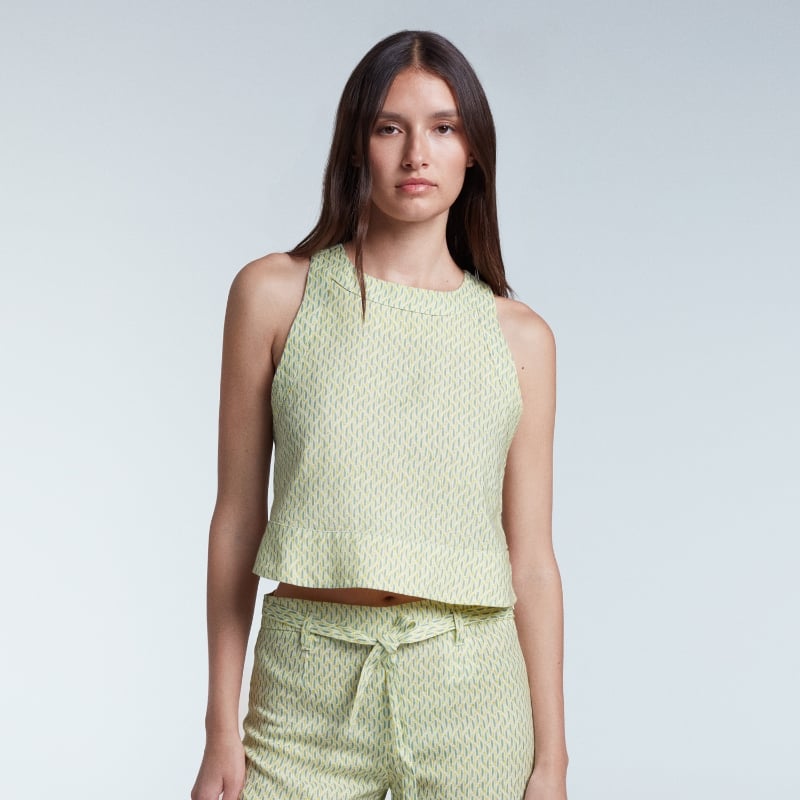 bluemint LOULOU LIME BERRY Cropped Printed Top